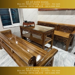 Bộ Trường Kỷ Gỗ Gụ Lào 11 Chỉ 217