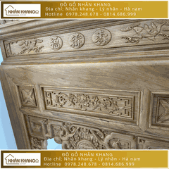 Bàn Thờ Đục Mẫu Như Ý 117x217 Gõ Đỏ