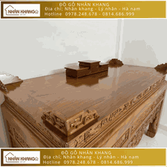 Bàn Thờ Đục Mẫu Như Ý 117x217 Gõ Đỏ