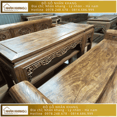 Trường Kỷ Gỗ Hương Đá Chân Quặp 217