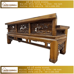 Bộ Trường Kỷ Gỗ Gụ Ta Chân Vén Chỉ