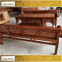 Bộ Trường Kỷ Gỗ Hương Đá 9 Chỉ 197