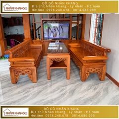 Bộ Trường Kỷ Gõ Đỏ 237 Chân Vấu