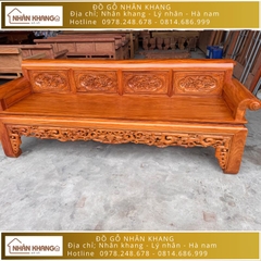 Bộ Trường Kỷ Gõ Đỏ 237 Chân Vấu