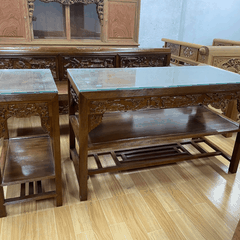 Bộ Trường Kỷ Gỗ Gụ Đục Tích Tam Quốc