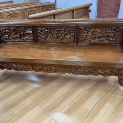 Bộ Trường Kỷ Gỗ Gụ Đục Tích Tam Quốc
