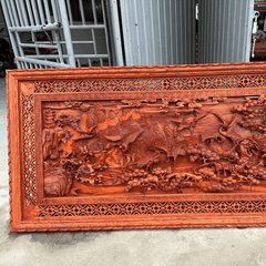 Tranh Gỗ Tùng Hạc (Tùng Hạc Diên Niên)