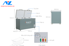 Tủ đông Kangaroo KGFZ490NG1 dung tích 430 lít