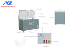 Tủ đông kháng khuẩn 375 lít KGFZ435IG1