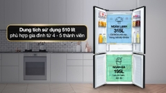 Tủ lạnh Panasonic Inverter 510 lít Multi Door NR-X561BK-VN