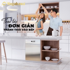 Máy rửa chén 15 bộ cao cấp Nagakawa NK15D06M - Diệt khuẩn UV Led, Nano Silver