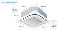 Dàn lạnh âm trần VRV Daikin Inverter 2.0 HP (2 Ngựa) FXFSQ50AVM