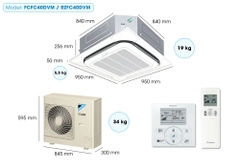 Điều hòa Âm trần Daikin Inverter 2.5Hp FCFC60DVM/RZFC60DVM + BRC7F635F9 + BYCQ125EAF ( Điều khiển không dây )