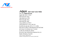 Máy giặt Aqua Inverter 16 kg AWM16-B2158L(B)