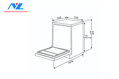 MÁY RỬA CHÉN KAFF KF-SBL775W New Plus