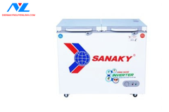Tủ đông Sanaky Inverter VH-2599W4KD cánh kính cường lực màu xanh ngọc