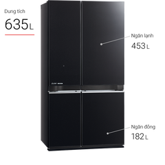 Tủ lạnh Mitsubishi Electric Inverter 635 lít MR-LA78ER-GBK