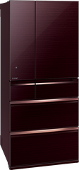 MR-WX70C-BR - Dòng tủ lạnh 6 cửa đa ngăn thiết kế mặt gương sang trọng