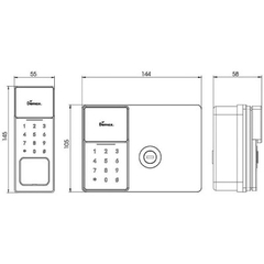 Khóa điện tử Demax EL608 GB CNC App Remote