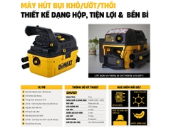 Máy hút bụi 3 chức năng 15L Dewalt DXV15T