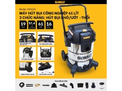 Máy hút bụi công nghiệp 3 chức năng Dewalt DXV61S (61 lít)