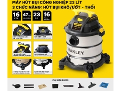 Máy hút bụi công nghiệp 3 chức năng Stanley SL19417-6AB (23 lít)