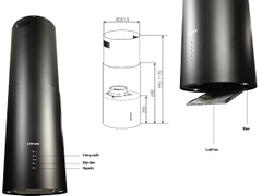Máy hút mùi đảo Kocher SERENA CXW-188 BL