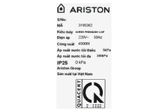 Máy nước nóng trực tiếp Ariston 4500W AURES PREMIUM+ 4.5P-CÓ BƠM