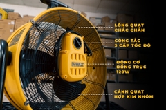 Quạt sàn công nghiệp DeWalt 20 inch DXF2035