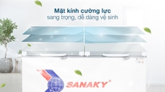 Tủ đông Sanaky Inverter VH-4099A4K cánh kính cường lực màu xám