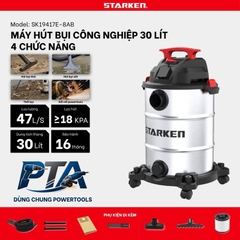 Máy Hút Bụi Công Nghiệp 1200W Starken SK19417E-8AB 30L