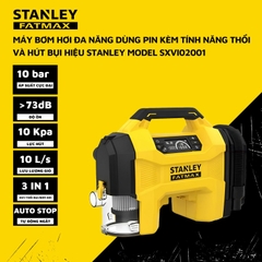 Máy bơm hơi đa năng dùng pin kèm tính năng thổi và hút bụi hiệu Stanley SXV102001