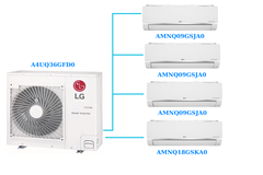 Combo Multi LG 1 Dàn Nóng 4 Hp + 4 Dàn Lạnh Treo Tường 1Hp(x3) /2Hp