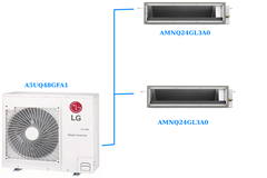Combo Multi LG 1 Dàn Nóng 5 Hp + 2 Dàn Lạnh Âm Trần Nối Ống Gió 2.5 Hp