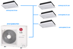 Combo Multi LG Inverter 5.0 HP Z5UQ48GFD1 / AMNQ09GTUA0 + AMNQ09GTUA0 + AMNQ12GTUA0 + AMNQ24GTTA0