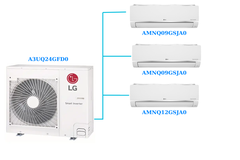 Combo Multi LG 1 Dàn Nóng 2.5 Hp + 3 Dàn Lạnh Treo Tường 1Hp/1Hp/1.5Hp