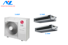 Combo Multi LG 1 Dàn Nóng 5 Hp + 2 Dàn Lạnh Âm Trần Nối Ống Gió 2.5 Hp