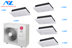 Combo Multi LG 1 Dàn Nóng + 5 Dàn Lạnh Âm Trần 1 Hướng Thổi