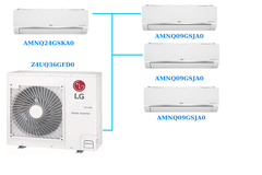 Combo Multi LG Inverter 4.0 HP Z4UQ36GFD0/ AMNQ09GSJA0 + AMNQ09GSJA0 + AMNQ09GSJA0 + AMNQ24GSKA0