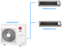 Combo Multi LG 1 Dàn Nóng 3.5 Hp + 2 Dàn Lạnh Âm Trần Nối Ống Gió 2 Hp