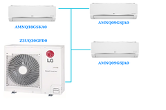 Combo Multi LG Inverter 3.0 HP Z3UQ30GFD0 / AMNQ09GSJA0 + AMNQ9GSJA0 + AMNQ18GSKA0