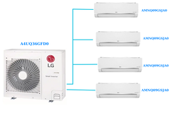 Combo Multi LG 1 Dàn Nóng 4 Hp + 4 Dàn Lạnh Âm Trần Treo Tường 1 Hp