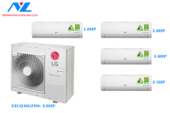 Combo Multi LG Inverter 4.0 HP Z4UQ36GFD0/ AMNQ09GSJA0 + AMNQ09GSJA0 + AMNQ09GSJA0 + AMNQ24GSKA0