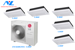 Combo Multi LG Inverter 5.0 HP Z5UQ48GFD1 / AMNQ09GTUA0 + AMNQ09GTUA0  + AMNQ09GTUA0  + AMNQ09GTUA0 + AMNQ09GTUA0