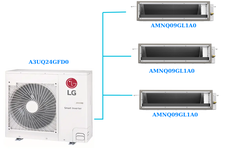 Combo Multi LG 1 Dàn Nóng 2.5 Hp + 3 Dàn Lạnh Âm Trần Nối Ống Gió