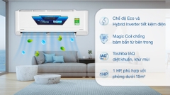 Máy lạnh treo tường Toshiba Inverter 1.5 Hp RAS-H13C4KCVG-V