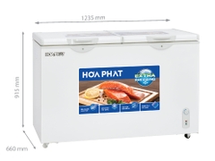 Tủ đông Hòa Phát 2 ngăn 2 cánh HPF BN6271 - 271 lít