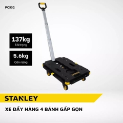 Xe đẩy hàng 4 bánh gấp gọn Stanley PC532 – tải trọng 137Kg