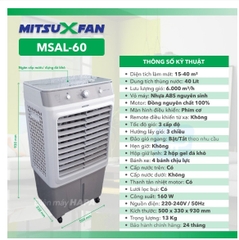 Quạt Hơi Nước Cao Cấp MITSUXFAN MSAL-60 Inverter Diện tích 15-40m²