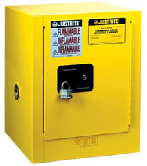 Justrite Sure-Grip EX Safety Cabinet for Flammable Liquids, 2 Manual Doors, Steel, Yellow